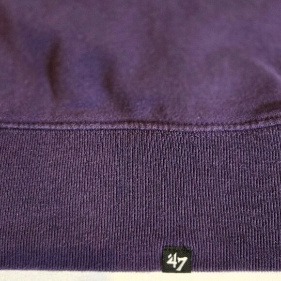 Minnesota Vikings Women's '47 Brand Purple Fade Away Half Zip Hoodie Sweatshirt - Picture 9 of 10